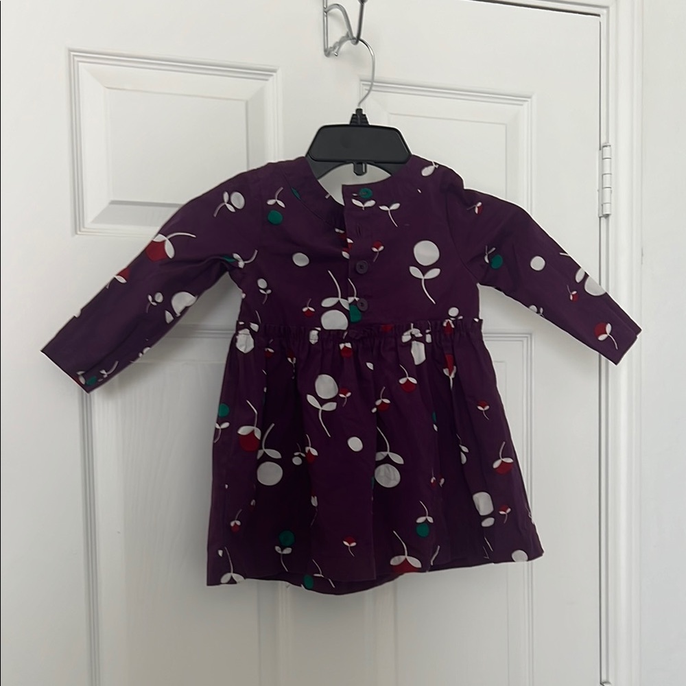 Hanna Andersson Purple Dress with Floral Accents